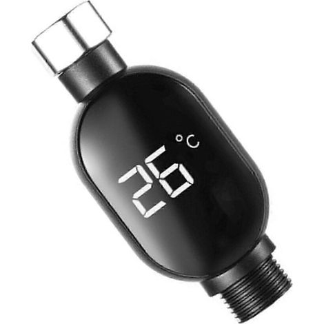 Cabezal de ducha termostático de alto caudal con indicador de temperatura del agua en tiempo real accesorios de baño de acero resistentes y duraderos disponible en varios colores. (1/3)