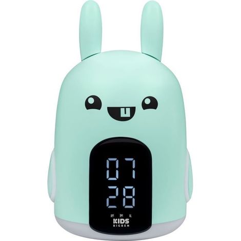 Wecker & Nachtlicht Baxter der Hase - BIGBEN - 3 Melodien - Einstellbare Helligkeit - Stundenanzeige