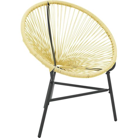 Maison Exclusive - Acapulco-Gartenstuhl Poly Rattan Beige (1/5)