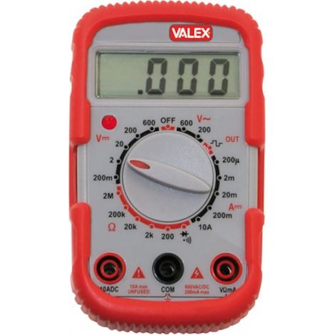 Tester digitale elettronico p3500 con puntali portatile batteria valex 1800146