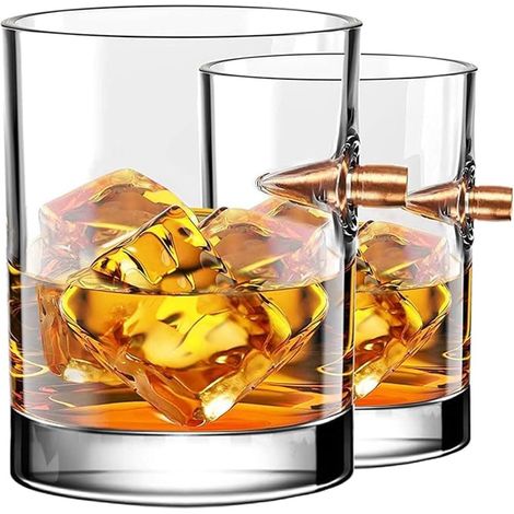 Verre à Whisky avec Balle – Cristal Transparent, 350 ml