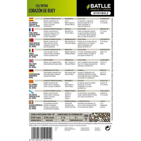 Graines de chou - 3000 graines - Non hybrides - Pour culture extérieure - Balcon terrasse potager - ×1 sachet (1/2)