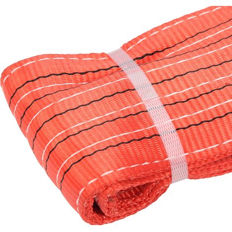 5T 3M farbiges Polyester-Flachhebeband mit Doppelschlaufe für Industriekrane. (1/4)
