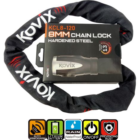 Cadena de seguridad con alarma KOVIX KCL8-120 (1/5)