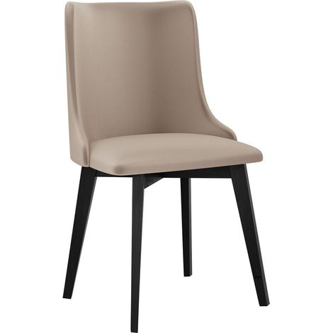 Chaise Victorville 364, Noir, 83x48x53cm, Tissu, En bois (1/4)