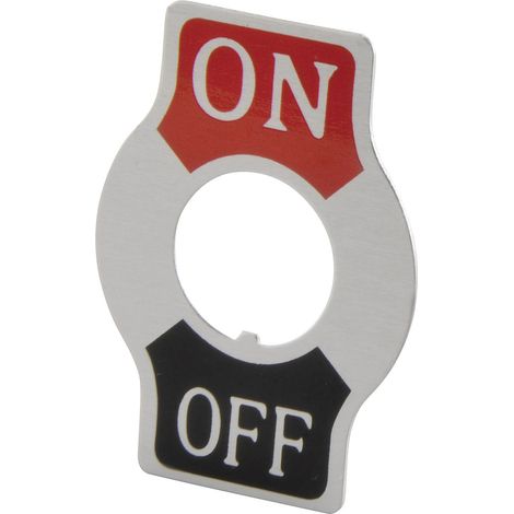 TRU COMPONENTS TC-Indicator Plate ON/OFF Bezeichnungsschild Aufdruck-Motiv OFF/ON   1 St.