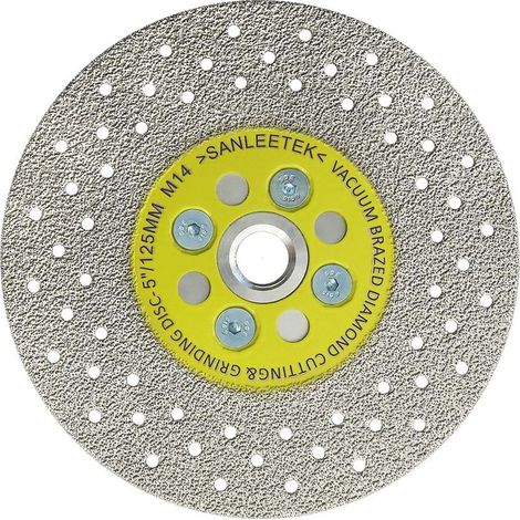 Disque Diamant Double Face - 125 mm - Filetage M14 - Pour Marbre Granit Béton Porcelaine - 1 Pièce (1/5)