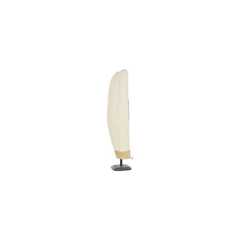 Housse de Protection imperméable pour Parasol déporté avec Fermeture éclair et Cordon de Serrage Tissu Oxford avec revêtement PVC étanche Beige (26530/50/40cm) (1/5)