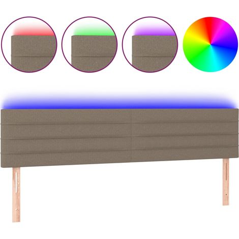 Maison Exclusive - Testiera a LED Tortora 160x5x78/88 cm in Tessuto