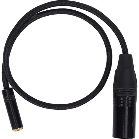 Câble adaptateur XLR mâle 3 broches vers jack 3,5 mm femelle, 50 cm, stéréo, sans bruit et anti-interférences pour table de mixage et microphone (1/5)
