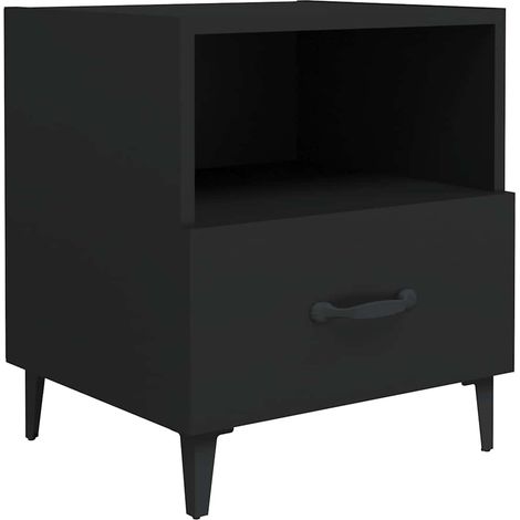 Maison Exclusive - Comodino Nero in Legno Multistrato