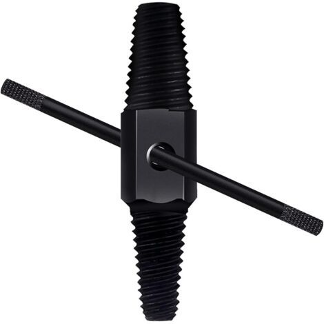 Extracteur Conduite D'Eau à Double Tête De Boulon Vis Antidérapant, Utilisé pour Retirer Les Fils Cassés Dans Conduites Vieillissantes Et ExtréMités Cassées (Noir) (1/4)