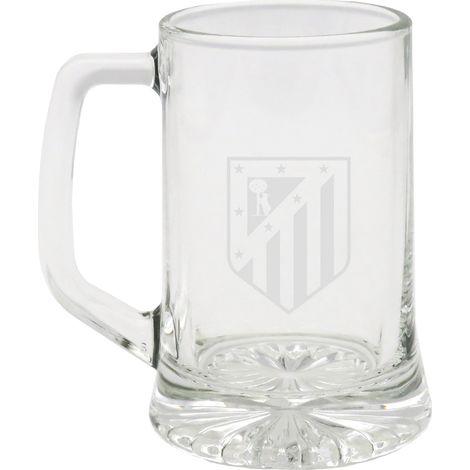 Chope à bière, verre, grande capacité 280 ml, poignée confortable, compatible lave-vaisselle et micro-ondes, transparente (1/5)