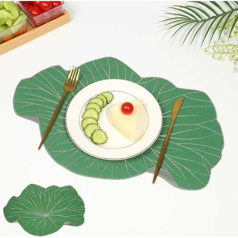 Placemat - Pvc - Isolant Thermique - Anti-graisse - Pour Table À Manger Et Café - 46,5 X 30 Cm - Argent - 1 Pièce (1/5)