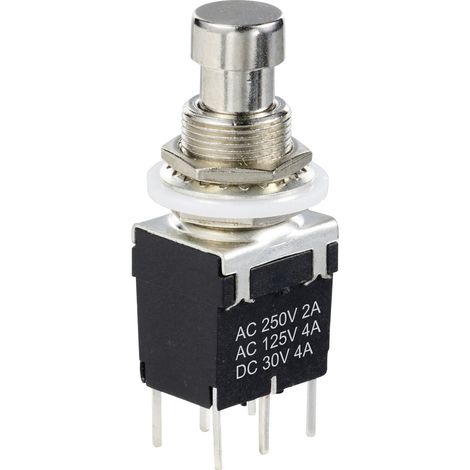 TRU COMPONENTS TC-12193708 Druckschalter DPDT mit geradem Stift Schaltstrom (max.): 4 A 1 St. (1/3)