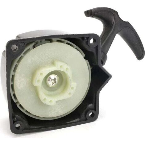Rückstoßstarter + Traktionsplatte 40-5 für Freischneider, Heckenschere, Kantenschneider, Superma, schwarz, 1-teilig, Lochabstand 67 mm