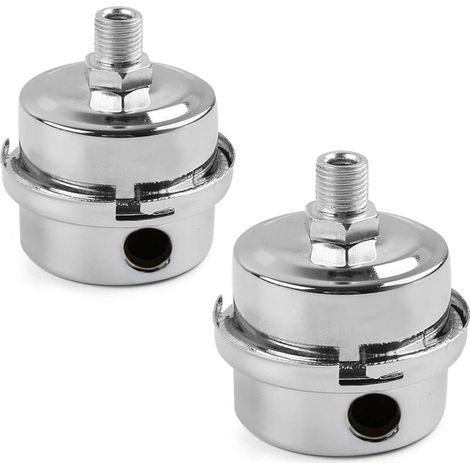 2Pcs Silencieux de Filtre de Compresseur d'Air, filtre à air en métal, filtre d'aspiration silencieux pour Utiliser dans l'Entrée du Compresseur d'Air et Bloquer la Poussière Réduire le Noise - 16 mm (1/5)