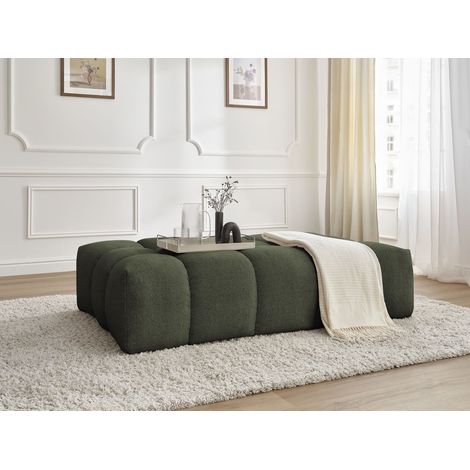 BOBOCHIC - Pouf EVEREST tissu chiné Vert (1/5)