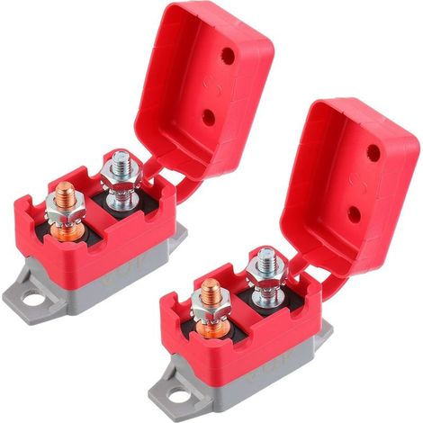 40A Automatic Reset Circuit Breaker 12V - 24V with Cover Stud Bolts for Battery Charger, Truck, Car Engine and More (2 Off) (1/5)