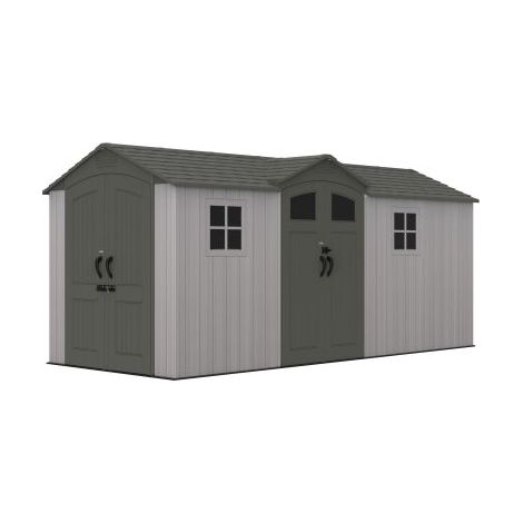 Lifetime 16.5 ft x 7 ft (2.1m x 5m) Dual Entry Shed (1/5)