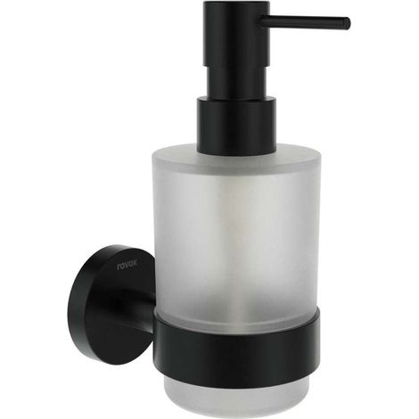 Ravak Kona - Seifenspender mit Halter, Glas/schwarz matt X07P1310 (1/3)