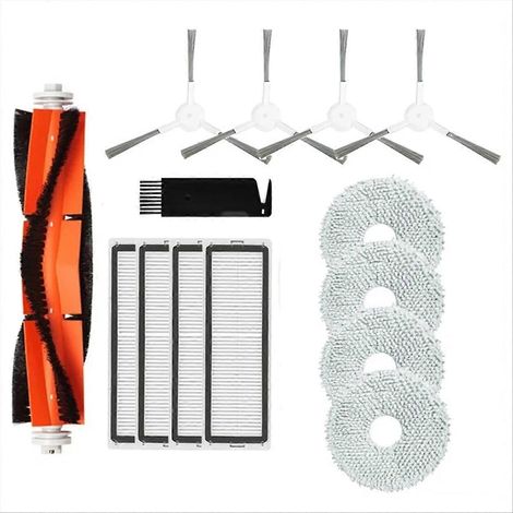 Pièces détachées pour aspirateur robot Xiaomi S10+ / S10 Plus B105 : brosse latérale principale, filtre HEPA, chiffon de nettoyage A (1/5)
