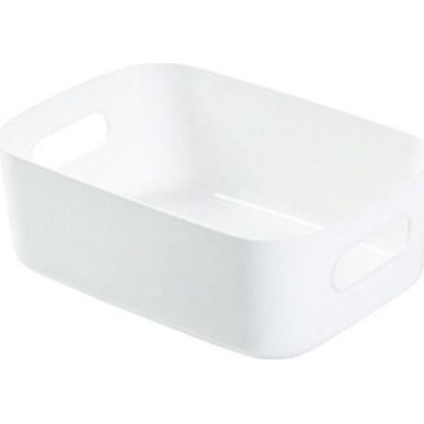 Tbest Paniers de bureau de poignée Panier de Rangement de Bureau Boîte de Rangement Cosmétique PP Organisateur meuble Petit (1/2)