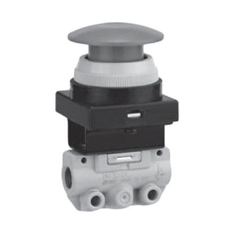 Vanne pneumatique SMC VM100 Bouton-poussoir (tête bombée) Pneumatic Relay, R 1/8, 1/8 ( Prix pour 1 )