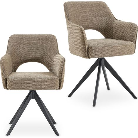 Lot de 2 chaises FLORENCE greige (Lot de 2) (1/4)