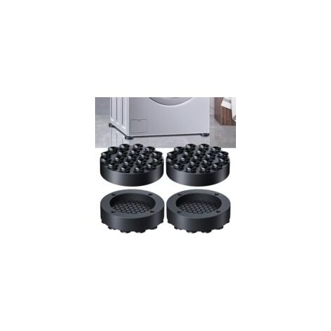 Lot de 4 tapis anti-vibrations pour machine à laver – Amortisseurs en silicone antidérapants – Protection contre les vibrations et le bruit (1/5)