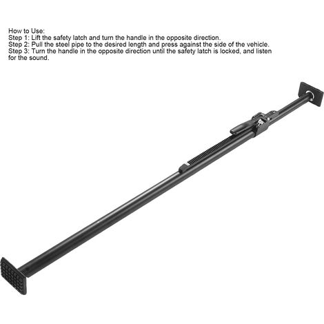 Barre de Chargement pour Camionnette Barre de Rangement Ajustable Anti-Dérapante 1420-1800mm Noir pour Pick-up, SUV, Fourgon (1/5)