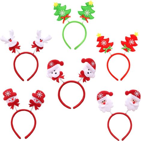 Pieces Christmas Fabric Hairbands, Elastic (1/5)