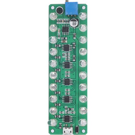 VU-mètre avec protection contre l'inversion de polarité, commande vocale, protection contre la surchauffe, LED indiquant la mélodie, témoin lumineux pour le test du niveau sonore (1/5)