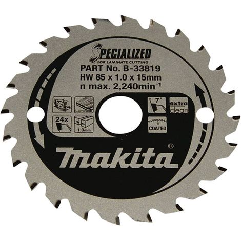 Makita SPECIALIZED B-33819 Lama circolare 85 x 15 x 1.0 mm Numero di denti: 24 1 pz. (1/2)