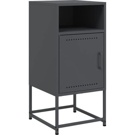 Maison Exclusive - Nachttisch Anthrazit 36x39x78 cm Stahl