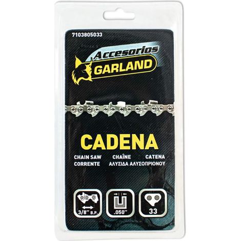 Chaîne Tronçonneuse 33 Maillons Compatibilité épée 20cm - Garland
