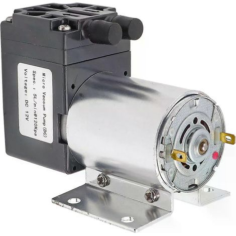 Mini pompe à vide 12 V CC, 5 L/min, 120 kPa, avec support (1/5)
