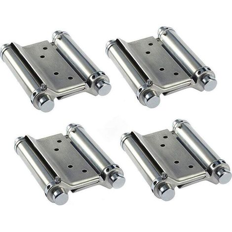 Bisagras para puertas, bisagras ajustables de acero inoxidable de doble acción (4 piezas, 3 pulgadas) (1/4)