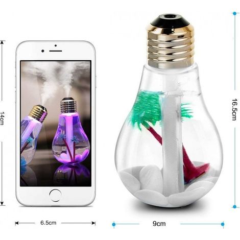 771726 BULB diffuseur d’aromathérapie chromothérapique en forme d’ampoule USB