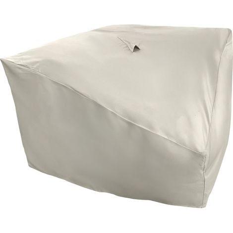 Housse de fauteuil d'angle pour salon de jardin modulable beige - Mixi (1/5)