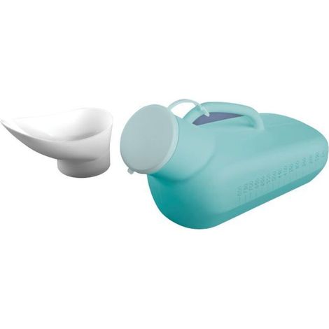 Urinal unisexe avec couvercle – Capacité 800 ml – Longueur 25 cm – Bouchon de fermeture pour éviter les fuites