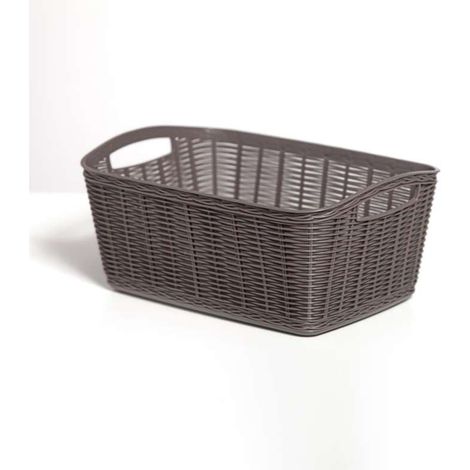 CESTA CASALINGA 'LA CANESTRINA' mod. 'mini' - cm.20 x 14 x h.7 - tortora (1/5)