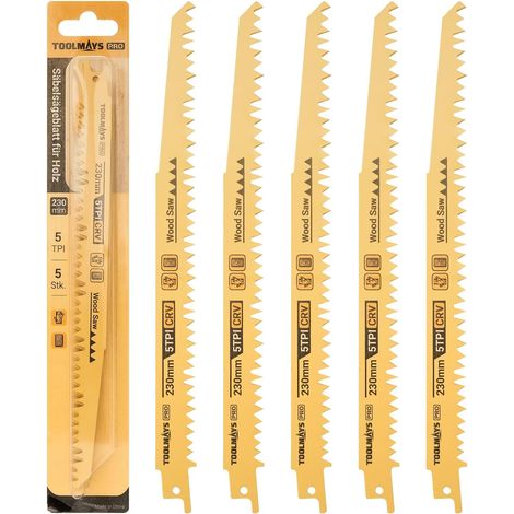 Sabre Saw Blade Wood 5 Pieces, 230 mm 5TPI (1/5)