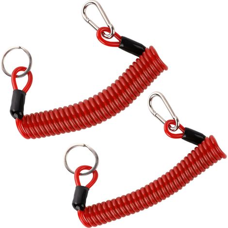 2 Pièces Câble de Rupture Remorque, Câble de Sécurité Caravane Câble de Freinage d'urgence pour Car Câble Spiralé de Rupture de Remorque pour Connexion d'urgence pour Camping-Car Remorque (1/5)