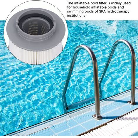 Ortviai Filtre pour piscine gonflable MSPA FD2089 – élément filtrant haute performance en matériau ABS, 155 g (1/4)