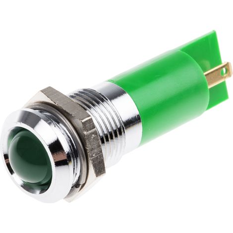 Voyant LED lumineux Vert RS PRO, dia. 14mm, 12V c.a. ( Prix pour 1 )