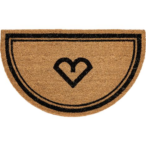 Felpudo de fibra de coco antideslizante 45 x 75 cm con dorso de PVC natural Dalahican (1/5)