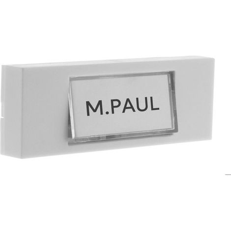 1 Bouton de sonnette filaire,étiquette porte-nom,basse tension 8-12V,raccordement 2 fils,intérieur et extérieur sous abri (1/4)