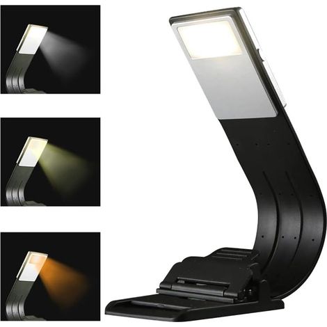 Lampe de Lecture lampe led liseuse,3 Couleurs lampe lecture lampe livre lampe de lecture pour lire au lit lampe de bureau Flexible Parfaite pour la Lecture lumiere led pour la Lecture (1/5)