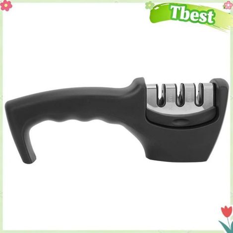 Tbest Broyeur de couteaux Aiguiseur de Couteaux Multifonctionnel, Outil D'Afftage Manuel 3 en 1 avec Afftage table accessoire (1/5)